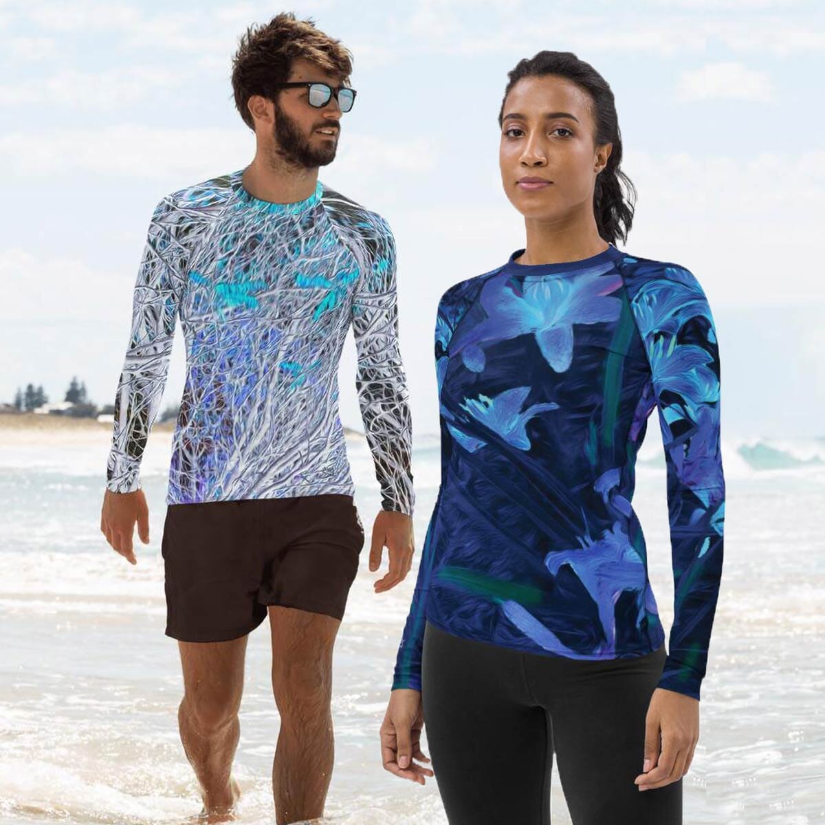 RashGuard Top, Unisex - Surf the Wave by Lidka Schuch – fabARTonstuff