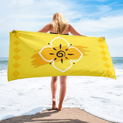 Beach Towel - Solar Plexus Chakra by Lidka Schuch & Mona Idriss