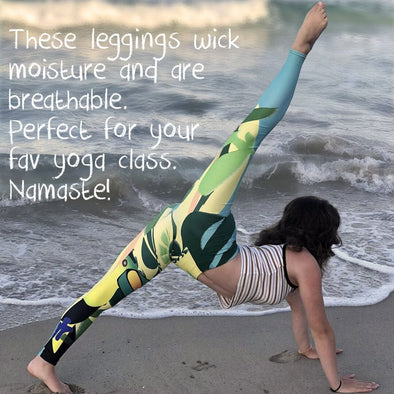 These leggings wick moisture and are breathable. Perfect for your next yoga class.