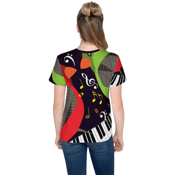 Tween's & Teen's T-shirt - Cardinals on Piano by Lidka Schuch