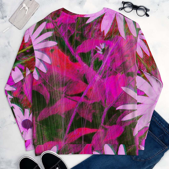 Sweatshirt, Unisex - Very Pink Susans by Lidka Schuch