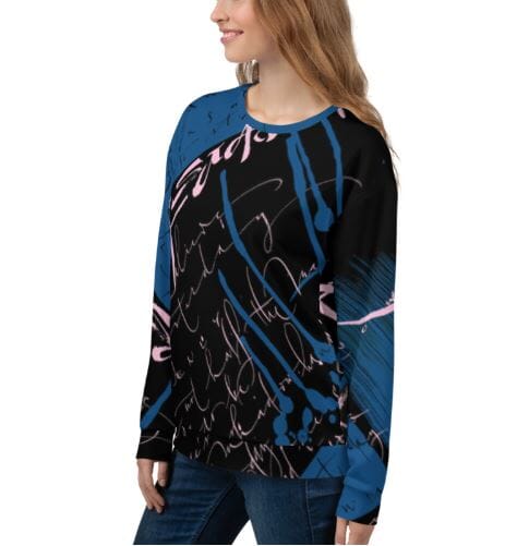 Sweatshirt, Unisex - Yesterday in Parisian Blue and Pink by Barbara Galinska (BaGa)