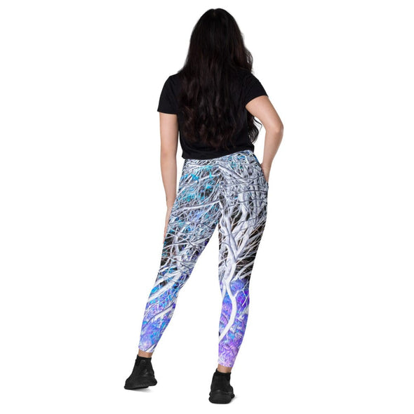 Leggings, Crossover with Pockets - Sumac Dream by Lidka Schuch