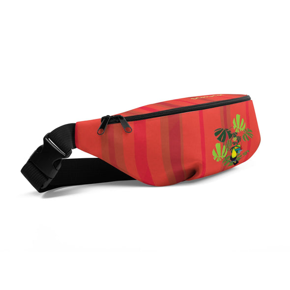 Fanny Pack - Spiral Toucan Coral Red by Lidka Schuch