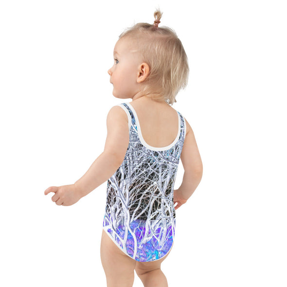 Kid's Swimsuit - Wrapped in Trees: Sumac Dream by Lidka Schuch