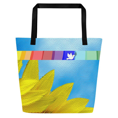 Large Tote Bag - Make Peace by Lidka Schuch