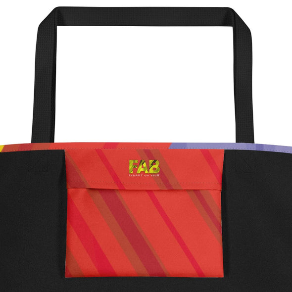 Large Tote Bag - Stripes Party by Lidka Schuch