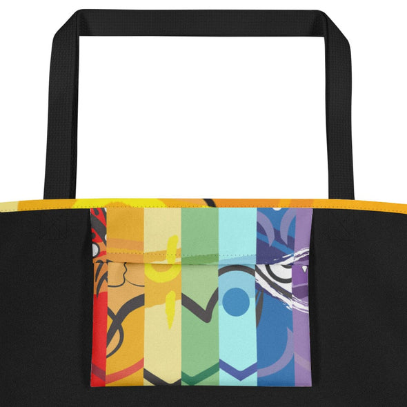 Large Tote Bag - Seven Chakras by Lidka Schuch