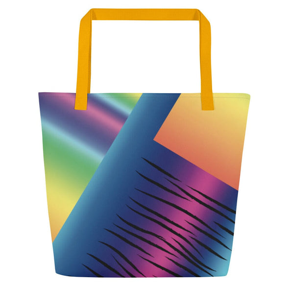 Large Tote Bag - Rainbow Tiger by Lidka Schuch