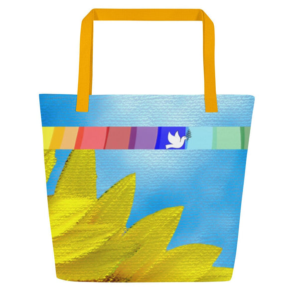 Large Tote Bag - Make Peace by Lidka Schuch