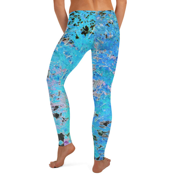 Leggings, Full Length, Mid Rise - Maples in Blue by Lidka Schuch