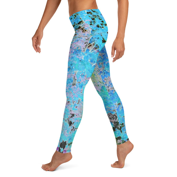 Leggings, Full Length, Mid Rise - Maples in Blue by Lidka Schuch