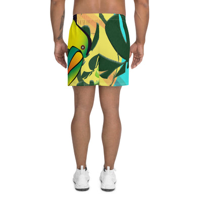 Men's Athletic Long Shorts - Spiral Toucan by Lidka Schuch