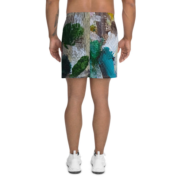 Men's Athletic Long Shorts - Beach Cafe by Lidka Schuch