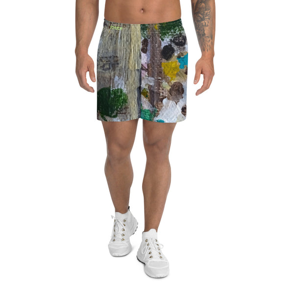 Men's Athletic Long Shorts - Beach Cafe by Lidka Schuch