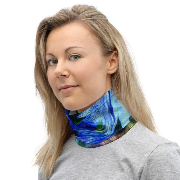 Multipurpose Tube Scarf - Cornflower Party by Night by Lidka Schuch