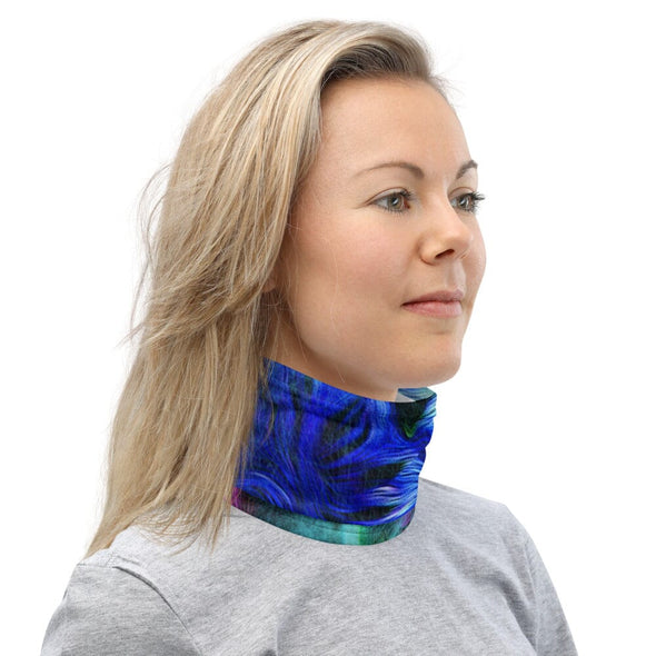 Multipurpose Tube Scarf - Cornflower Party by Night by Lidka Schuch