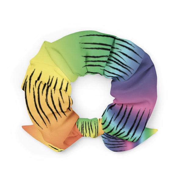 Scrunchie With Bow - Rainbow Tiger by Lidka Schuch