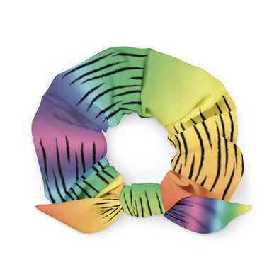 Scrunchie With Bow - Rainbow Tiger by Lidka Schuch