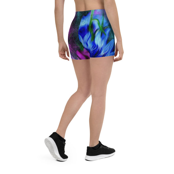 Shorts, Slim Fit, Mid Rise - Cornflower Party by Night by Lidka Schuch