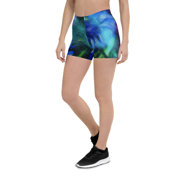 Shorts, Slim Fit, Mid Rise - Cornflower Party by Night by Lidka Schuch