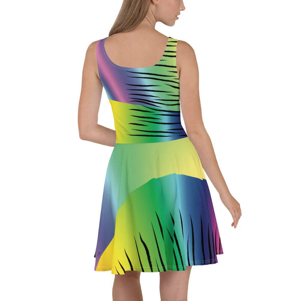 Skater Dress - Rainbow Tiger by Lidka Schuch
