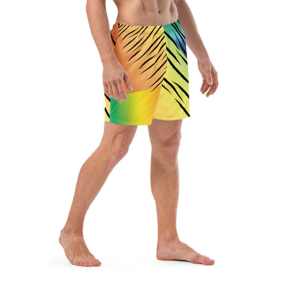 Men's Swim Trunks - Rainbow Tiger by Lidka Schuch