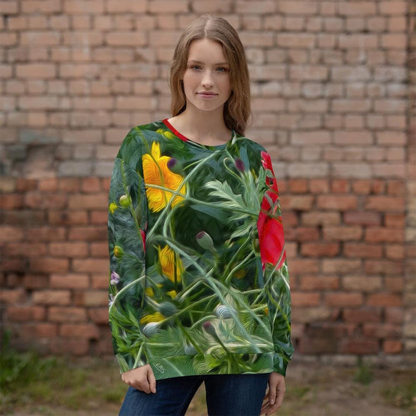 Sweatshirt, Unisex - Wildflower Meadow by Lidka Schuch