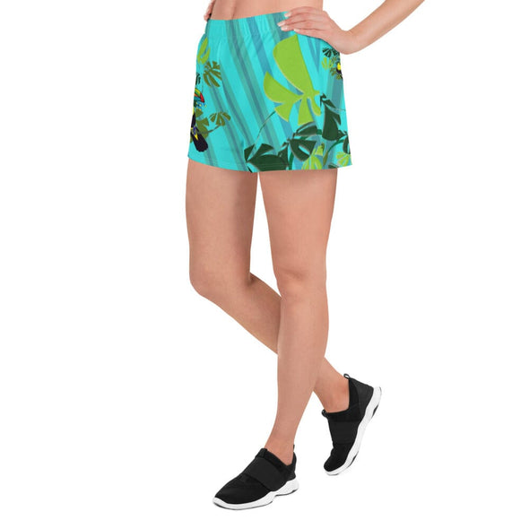 Shorts, Relaxed Fit - Spiral Toucan Blue by Lidka Schuch