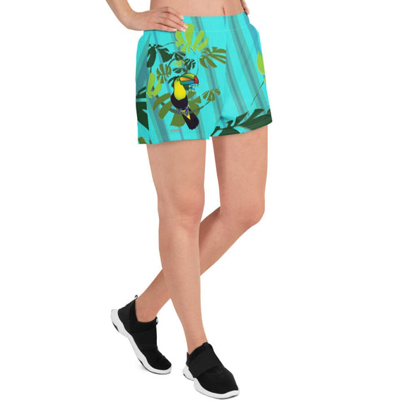 Shorts, Relaxed Fit - Spiral Toucan Blue by Lidka Schuch