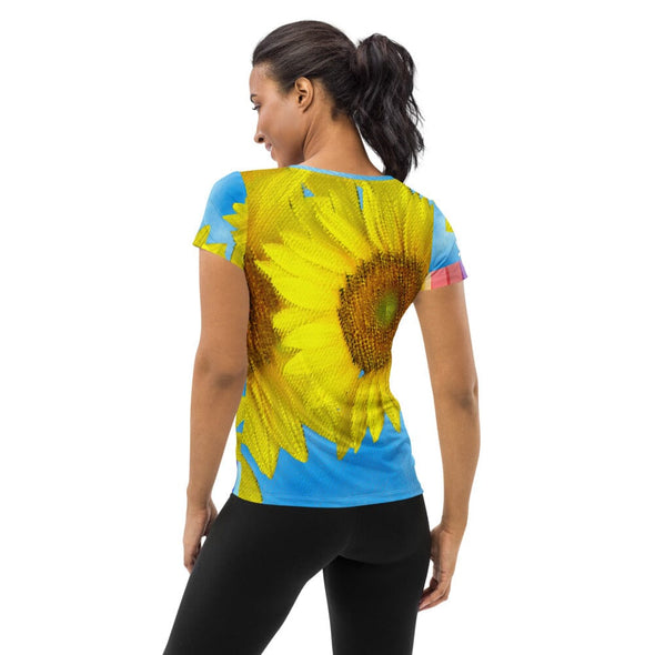 Women's Athletic T-shirt - Make Peace by Lidka Schuch