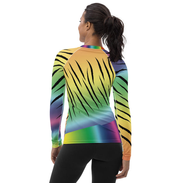 RashGuard Top, Unisex - Rainbow Tiger by Lidka Schuch
