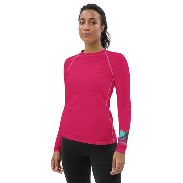 RashGuard Top, Unisex - Pink Sunset and Wave by Lidka Schuch