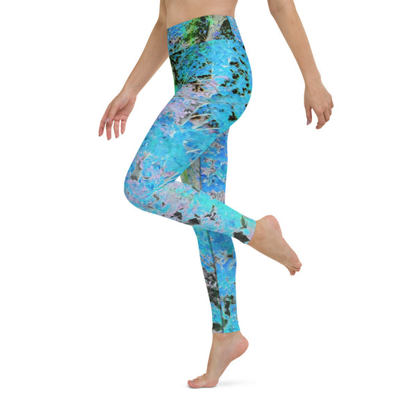 Leggings, Full Length, High Rise - Maples in Blue by Lidka Schuch