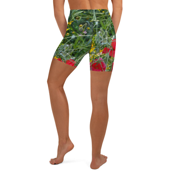 Shorts, Slim Fit, High Rise - Wildflower Meadow by Lidka Schuch