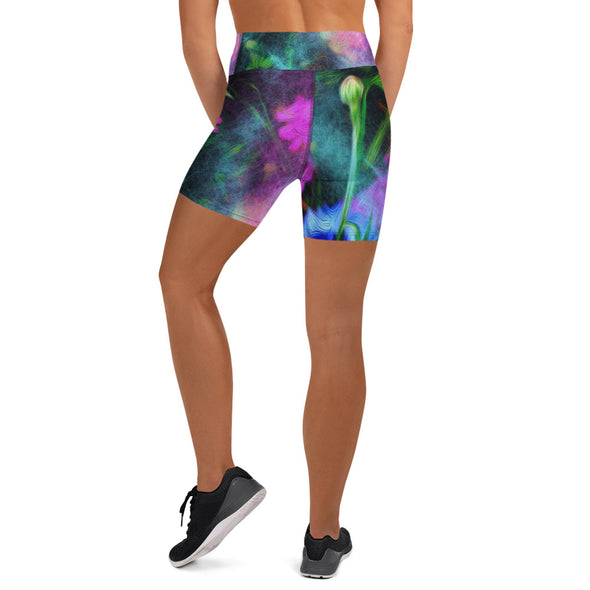 Shorts, Slim Fit, High Rise - Cornflower Party by Night by Lidka Schuch