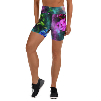 Shorts, Slim Fit, High Rise - Cornflower Party by Night by Lidka Schuch