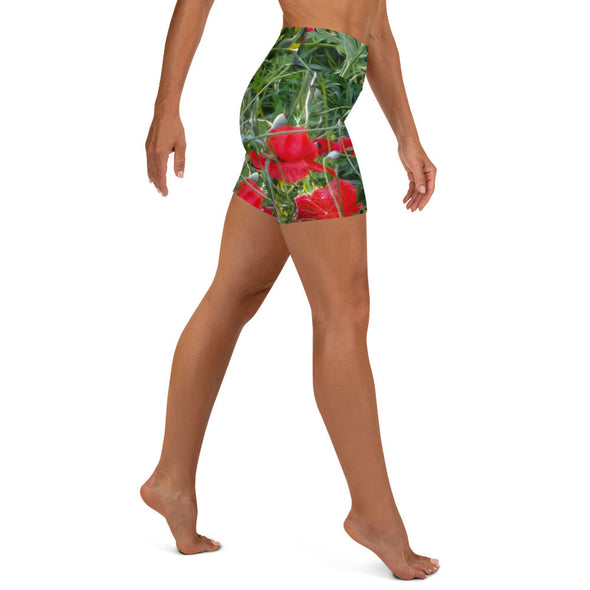 Shorts, Slim Fit, High Rise - Wildflower Meadow by Lidka Schuch