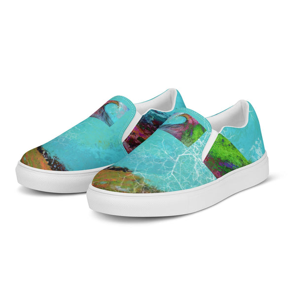 Men’s Slip On Canvas Shoes - Surf the Wave by Lidka Schuch