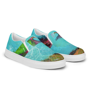 Men’s Slip On Canvas Shoes - Surf the Wave by Lidka Schuch