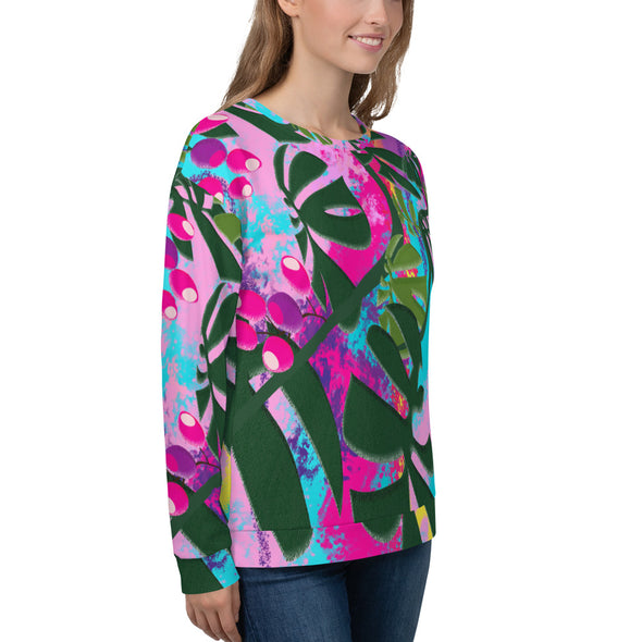 Sweatshirt, Unisex - Tropical: Vivid Monstera by Lidka Schuch