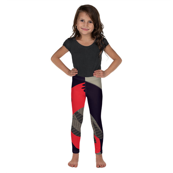 Kid's Leggings - Cardinal Song in Taupe by Lidka Schuch