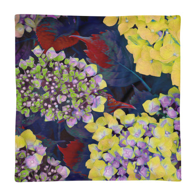 Basic Pillow Case only - Yellow Hydrangea by Lidka Schuch