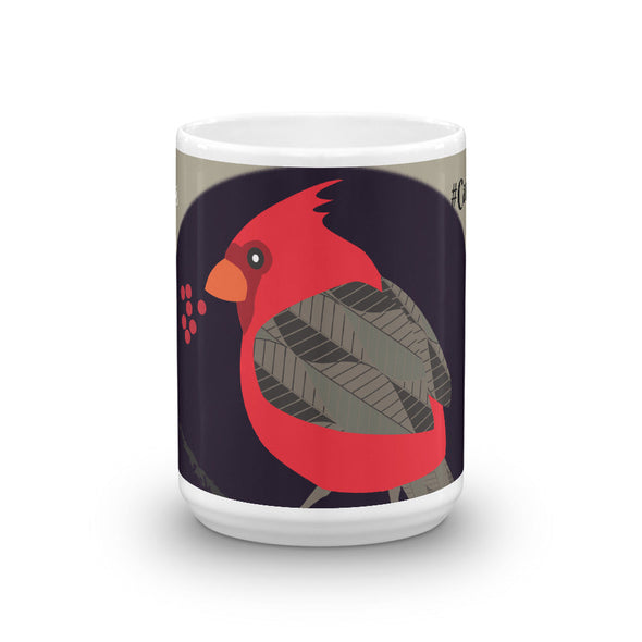 Mug - Cardinal Song in Taupe by Lidka Schuch