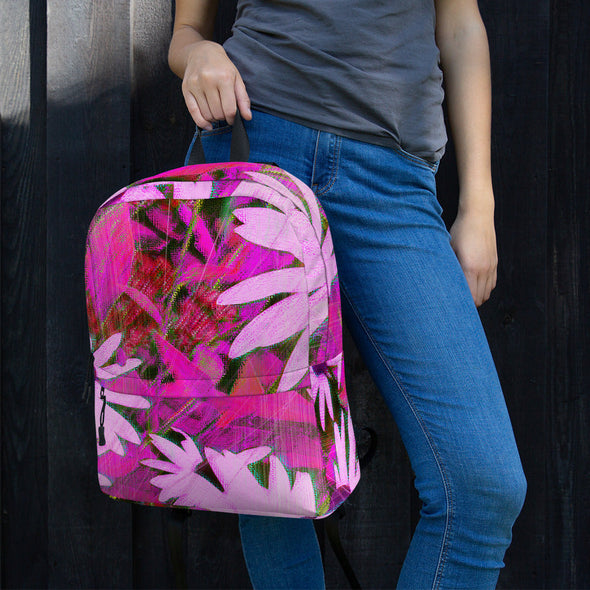 Backpack - Very Pink Susans by Lidka Schuch