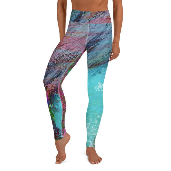 Leggings, Full Length, High Rise - Surf the Wave by Lidka Schuch