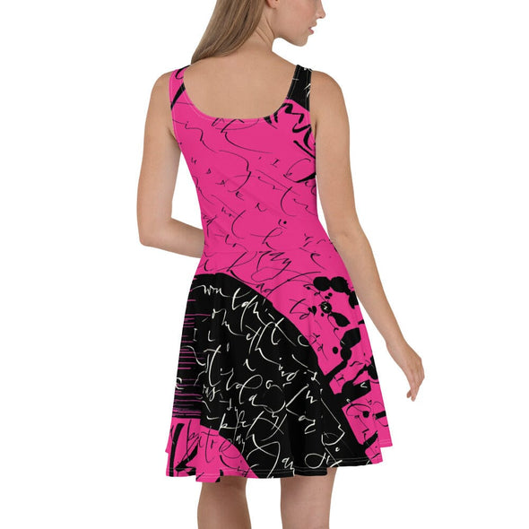Skater Dress - Yesterday in Hot Pink by Barbara Galinska (BaGa)