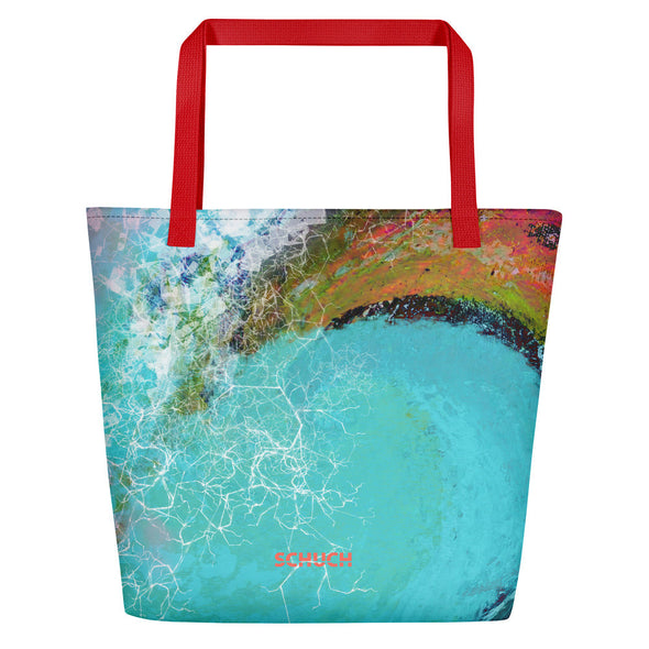 Large Tote Bag - Surf the Wave by Lidka Schuch