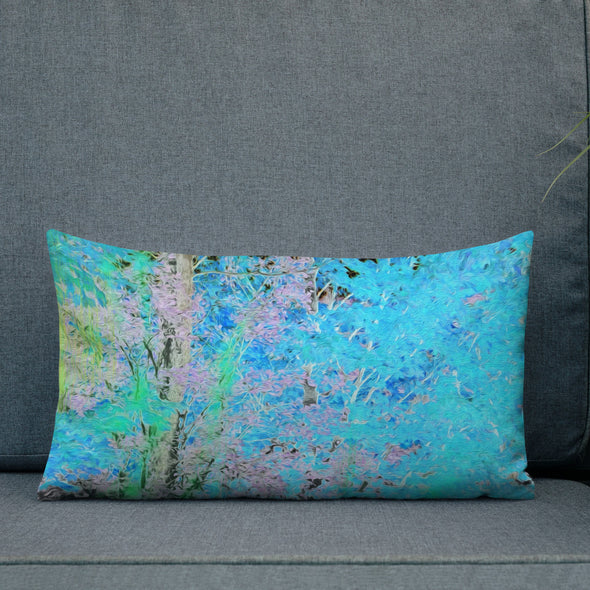 Premium Pillow - Maples in Blue by Lidka Schuch