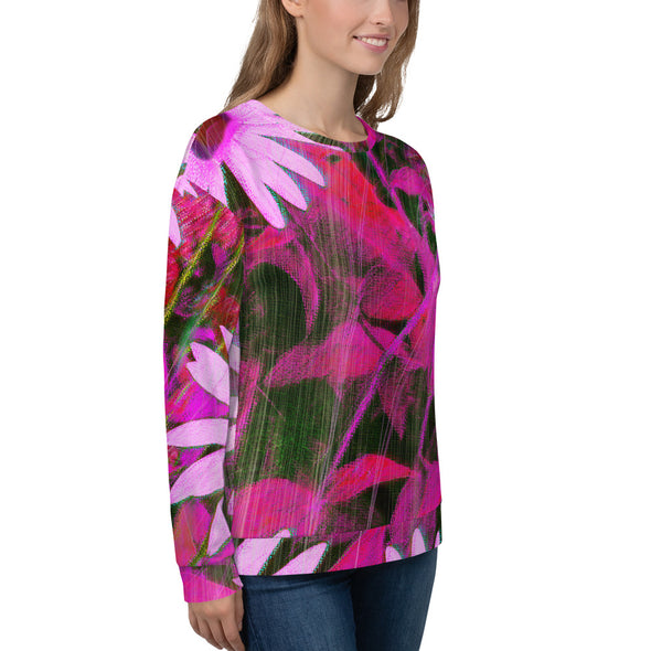 Sweatshirt, Unisex - Very Pink Susans by Lidka Schuch